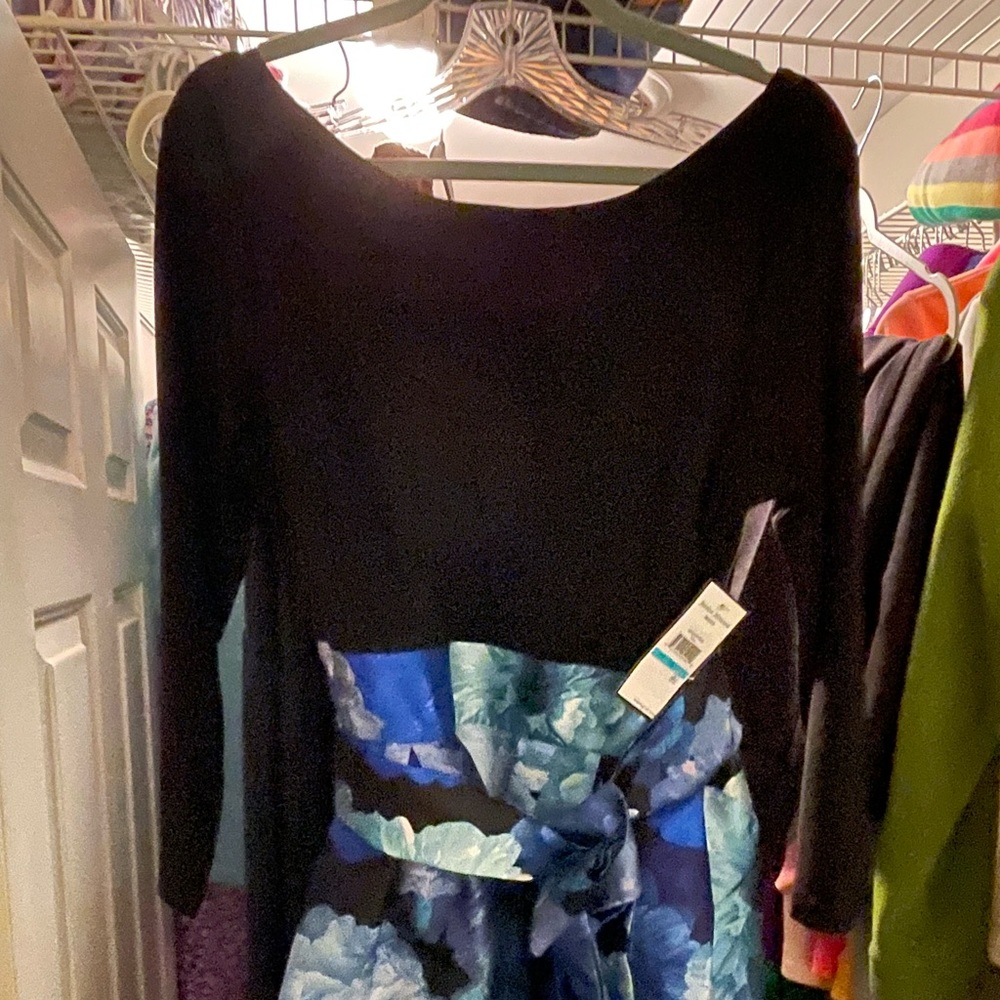 NWT Semi-Formal Blue Floral Dress